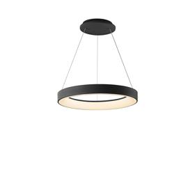 M7755  Niseko Dimmable Pendant Ring 30W LED With Remote Black